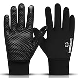 WESTWOOD FOX Kinder Handschuhe Winter Fahrradhandschuhe Kids Warme Touchscreen Ski Thermo Boys Fußball Activity Junior Teenager Beheiz Geschenk Junge Mädchen 4-12 Jahre Wasserdicht (Schwarz, L)