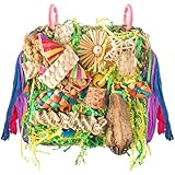 ERKOON Vogelspielzeug, Nymphensittich Futter Wellensittich Spielzeug Bird Feeder Toy for Parakeets Papagei Kauspielzeug,Vögel Am Käfig Installieren Können für Alle Papageien & Vogel (Rosa)