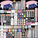 PEACECOLOR Acryl Nagelset mit UV/LED Nagellampe Nagelfräser, 28 Farben Acrylpulver für Nägel mit Acryl Liquid Acryl Nagelset Starterset Komplett für Anfänger Selber Machen Acrylnägel