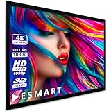 ESMART Economy EXF Rahmen-Leinwand [Größenauswahl] 200 x 113 cm (90') | Format 16:9 | Heimkino Beamer Projektionsleinwand Rahmen Leinwand LCD LED