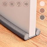 Zugluftstopper für türen 94cm,Türdichtung Luftzugstopper mit Doppeldichtung Zugluftstopper für Tür Noise Blocker Tür Zugluftstopper Windstopper & Türluftstopper,Grau 01