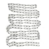 KAIISSA Edelstahlkette Starke, Hochbelastbare, Geschweißte Kettenglieder zum Aufhängen von Zäunen, Gehen mit der Hundekette, Schwenkkette, Trocknen der Wäschekette Maximale Belastung 60 KG, 2,5mm-6M