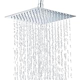 LKHDONG Duschkopf Regendusche Quadratischer Kopfbrause Edelstahl Regenduschkopf 40cm Wasserfall Duschkopf 360° Drehung