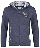 Isar-Trachten Jungen Kinder Trachten Sweatjacke Jeans, Jeans, 128
