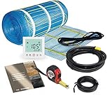 Flexithermo™ Standart elektrische Fußbodenheizung Komplett-Set I Heizleistung 150 W/m² (2,0m x 0,5m; 1m²) Fußbodenheizung elektrisch f. Böden aller Art I inkl. Digital-Thermostat mit Wochenprogramm
