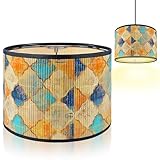 AUEJACKY Lampenschirm, E27 Lampenschirm Hängelampe, Wandleuchten Dekorative Lampenschirme, Bambus Stehlampe Tischlampe Hängelampe für Café Restaurant Wohnzimmer
