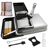 iKALULA Zigarettenstopfmaschine Stopfmaschine für Zigaretten, 8mm Durchmesser Zigarettenstopfmaschine, Manuell Zigaretten Stopfgerät mit Zubehör Aufbewahrungsbox, Männergeschenk, 24,5 x 17 x 10 cm