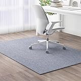 Generisch Bodenschutzmatte Bürostuhl Unterlage, Stuhlunterlage Für Hartböden Teppich Gaming, rutschfest Schreibtischstuhl Unterlage Für Laminat Bodenschutz Büro Und Zuhause,Grau,80 * 120cm