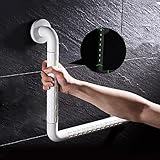 Badewannengriff Edelstahl, Wannengriff Bad Wandhaltegriff Duschgriff Handgriff Sicherheitsgriffe für Senioren und Kinder, Wandmontage Weiß (30*30cm)