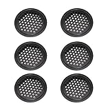 CHSEROK 6 Stück Edelstahl Lüftungsgitter Kleiderschrank Lüftungsgitter- 60mm Belüftungsgitter Rund Küche Abluftgitter Kann in Schlafzimmer Badezimmer Garage Verwendet Werden