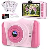 Coolwill Kinder-Digitalkamera, 12 MP HD Kinder-Selfie-Kamera mit 8,9 cm großem Bildschirm und 8-fachem Digitalzoom, Kinderkamera-Spielzeug für Kinder von 3–10 mit 32 G TF-Karte,