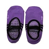 Gaorui Yoga-Socken, rutschfest, Pilates-Stange mit Griffen, niedrig geschnitten, Baumwolle für Frauen (dunkelviolett)