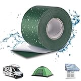 Lechin LKW Plane Reparaturset, 5.7cm x 5m Zelt Reparaturset, Professionell Reparaturband Wasserdicht, PVC Textilklebeband für LKW Abdeckplane Markise Zelt, Grün