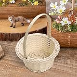 5 Stück Körbe Für Blumenmädchen | Blumenkorb Hochzeit | Gewebter Korb Mit Griff | Blumenmädchen Streukörbchen Streukorb | Rattan Korb Für Hochzeit | 3 Stile