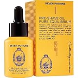 Seven Potions Rasier-Öl Für Männer — Ideal für sensible Haut, beugt Irritationen vor, Reduziert Schnittverletzungen, schütz & pflegt die Gesichtshaut — Rein Natürlich, Biologisch, Vegan (30ml)