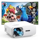 Beamer 4K KI Auto Fokus Auto 4D Trapezkorrektur Jimveo 25000L Full HD 1080P Unterstützt 4K Beamer Heimkino WiFi6 Bluetooth Smart Beamer Projector 50% Zoom 300 ''Display Led Outdoor Handy Projektor