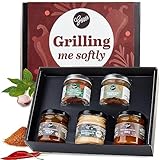 Gepp's Feinkost „Grilling me softly“ mit Gewürzen & BBQ Saucen I Mini Grillgeschenk für Männer I Geschenk mit Spezialitäten wie Magic Spice Gewürz & Whiskey Pfeffer Sauce I Perfekte Geschenkidee