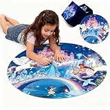 Einhorn Meerjungfrauen Bodenpuzzle,80PCS Große Einhorn Prinzessin Boden Puzzle für Kinder 3-8Jahren,Jumbo Princess Castle Puzzle Lernspielzeug Puzzle Geburtstags- und Weihnachts Geschenk für Kinder