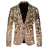 Long Blazer Herren Lang Zweifarbiges Herren-Kostüm Mit Pailletten, Langes Emcee-Kleid, Bühnenkleid, Nachtclub, Bar, Anzug, Jacke Tennisjacke Herren Herren Leichte Pullover Trekking Jacke Herren