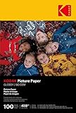 Kodak 9891161 Fotopapier, 180 g/m², glänzend, A6 (10 x 15 cm), Tintenstrahldrucker