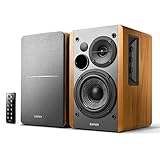 Edifier Studio R1280DB - 2.0 Bluetooth-Lautsprechersystem (42 Watt), Regallautsprecher mit Infrarot-Fernbedienung in Holzfarbe（Gebraucht - Wie neu）