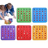 Bingokarten – Folienset mit lustigem Design, Logik- und Denkspiel zur Unterhaltung, langlebiges Material mit einfacher Handhabung, spannende Aktivität für Schulpartys, Reisen, Heimgebrauch, 6,7 Zoll