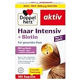 Doppelherz Haar Intensiv + Biotin – Biotin und Zink als Beitrag zum Erhalt normaler Haare – 100 Kapseln