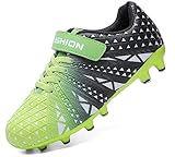 Littleplum Fußballschuh Kinder Footballschuhe Outdoor Athletic Soccer Schuhe,B Blau Grün,38 EU
