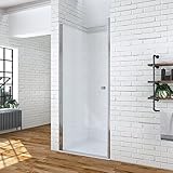 Duschtür in Nische 69-71,5 cm rahmenlose Pendeltür Dusche Duschwand Glas Duschabtrennnung barrierefreie Nischentür innen und außen öffnen Echtglas Klarglas 6 mm mit Lotus-Effekt Nanobeschichtung