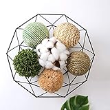 CIR OASES Deko-Ball-Set 6-teilig Natürlicher Zweig Rattan gewebter Wattebausch für Vase, Schüsselfüllung, Tischdekoration, Familientreffen, Hochzeitsdisplay... (Grün)