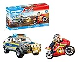 PLAYMOBIL | Action Heroes | Verfolgungsjagd mit Polizei Pick-Up | Polizei-Spielzeug mit Licht- & Soundeffekten | Actionreiches Abenteuer-Spielzeug | Für Kinder ab 4 Jahren | 71875