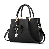 URAQT Damen Handtasche Schulterbeutel,PU Leder Damenhandtaschen Frauen Stilvolle PU Schultertasche Taschen Umhängetasche Geschenke für Damen mit Viele Taschen Fächer