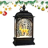 Beleuchtete Schneelaterne | Schneekugel beleuchtete Laterne mit warmem Licht, Weihnachtselemente, -Laterne, dekorative LED-Laternen für Tische, Kaminsims oder Feiertagstische