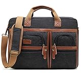 CoolBELL Laptop Aktentasche 17,3 Zoll schützend Messenger Bag Umhängetasche Herren Businesstasche Arbeitstasche Notebook Schultertasche Multifunktional Henkeltasche Laptoptasche für MacBook(Grau)
