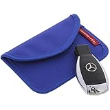 foto-kontor Strahlenschutz Tasche für Keyless Schlüssel Entry Open Go Diebstahl Schutz kein Signal L Blau