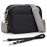 KALIDI Damen Umhängetasche, stylisch Veganem Leder Breiter Gurt Crossbody Schultertasch mit 2 verstellbaren Riemen für tägliches Arbeiten, Einkaufen, Verabredungen, Reisen