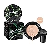 Pilzkopf-Luftkissen, CC-Creme, matt, gleichmäßiger Hautton, hautfarben, feuchtigkeitsspendender Concealer, Creme-Make-up-Basis, langlebig, mit Pilz-Make-up-Schwamm (02# natürliche Farbe)