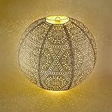 LEMESO Lampenschirm Hohle Weiß Lampion runde Papierlaterne Classic Style Lampenschirm Deko für Party Taufe Garten Hochzeit Dekoration 30 cm