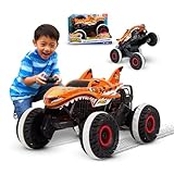 Hot Wheels Monster Trucks Ferngesteuertes Auto Tiger Shark, mit 'Terrain Stomp' Technologie für tierähnliche Bewegungen, Wheelie Modus für Drehen auf 2 Rädern, Spielzeug ab 4 Jahre, HGV87