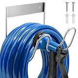 Gartenschlauchhalter aus Edelstahl – Extra großer, Stabiler Schlauchhalter zur Wandmontage, rostfrei & wetterfest – Ideal für Lange Wasserschläuche, Verlängerungskabel & Vakuumschläuche