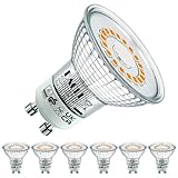 EACLL GU10 LED Warmweiss 6W Ersetzt 80W Halogen Leuchtmittel, 6er-Pack, 610 Lumen 2700 Kelvin Birnen, AC 230V Flimmerfrei Strahler, Abstrahlwinkel 120° Spot, Nicht Dimmbar Reflektorlampen