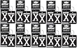 AREON X Autoduft Schwarz Kristall Auto Lufterfrischer Aufhänger Anhänger Spiegel Pappe 2D (Set Pack x 10)