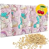 Amilian Kirschkernkissen 55 x 20cm Wärmekissen Wärmekompresse Körnerkissen Kirschkernsack Kirschkern Kissen für Kinder Erwachsene ideal als Massagekissen Kältekissen Einhorn Neu