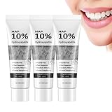 Hydroxylapatit-Zahnpasta Whitening-Zahnpasta für empfindliche Zähne, emaillierte Schutzverstärkung, fluoridfreie Tiefenreinigung, Minzgeschmack für den Atem Erfrischende Tiefenreinigung (3 STÜCKE)