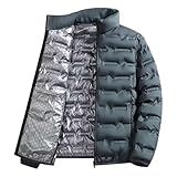 Cyan,M,Herren Daunenjacke Outdoor Winddichte Oberbekleidung Winter Freizeit Warm Verdickt Mode Stehkragen Daunenmäntel