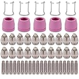 SG-55 AG-60 WSD-60 0,030 Zoll Plasmaschneider, Schneidbrenner, Düsen, Verbrauchsmaterial-Set, 50 Stück
