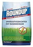 Roundup Rasen-Unkrautfrei Rasendünger, 2in1, Unkrautvernichter plus Dünger mit 100 Tage Langzeitwirkung, 9 kg für 450 m², grün