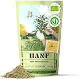 NaturaleBio Hanfproteinpulver 500 g - Veganes Proteinpulver - Ideal für glutenfreie, milchfreie u. ketogene Ernährung - Hergestellt aus zertifiziert biologischen Hanfsamen - Organisches Hanfprotein