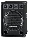 McGrey DJ-1522 DJ PA Lautsprecher Box 38cm (15') Subwoofer 800W (Passiv, 2-Wege System, Holzgehäuse, drei Piezo-Hochtönern)