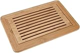 DRULINE Bambus Brotschneidebrett mit Auffangschale ca. 38 x 24 cm Schneidebrett Holz Geschenkidee Schneidbrett Hackbrett Bambusbrett Küchenbrett Holzbrett Küche Brotschneidebrett mit Krümelfach